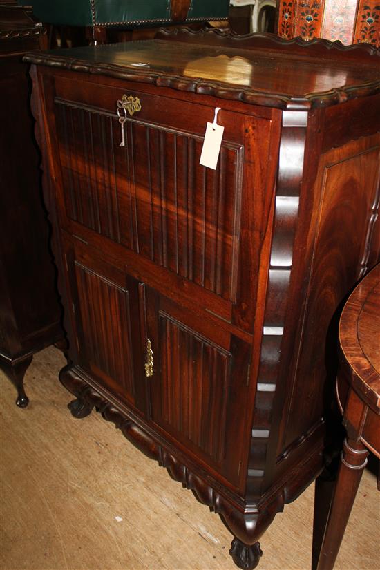 South African stinkwood cocktail cabinet